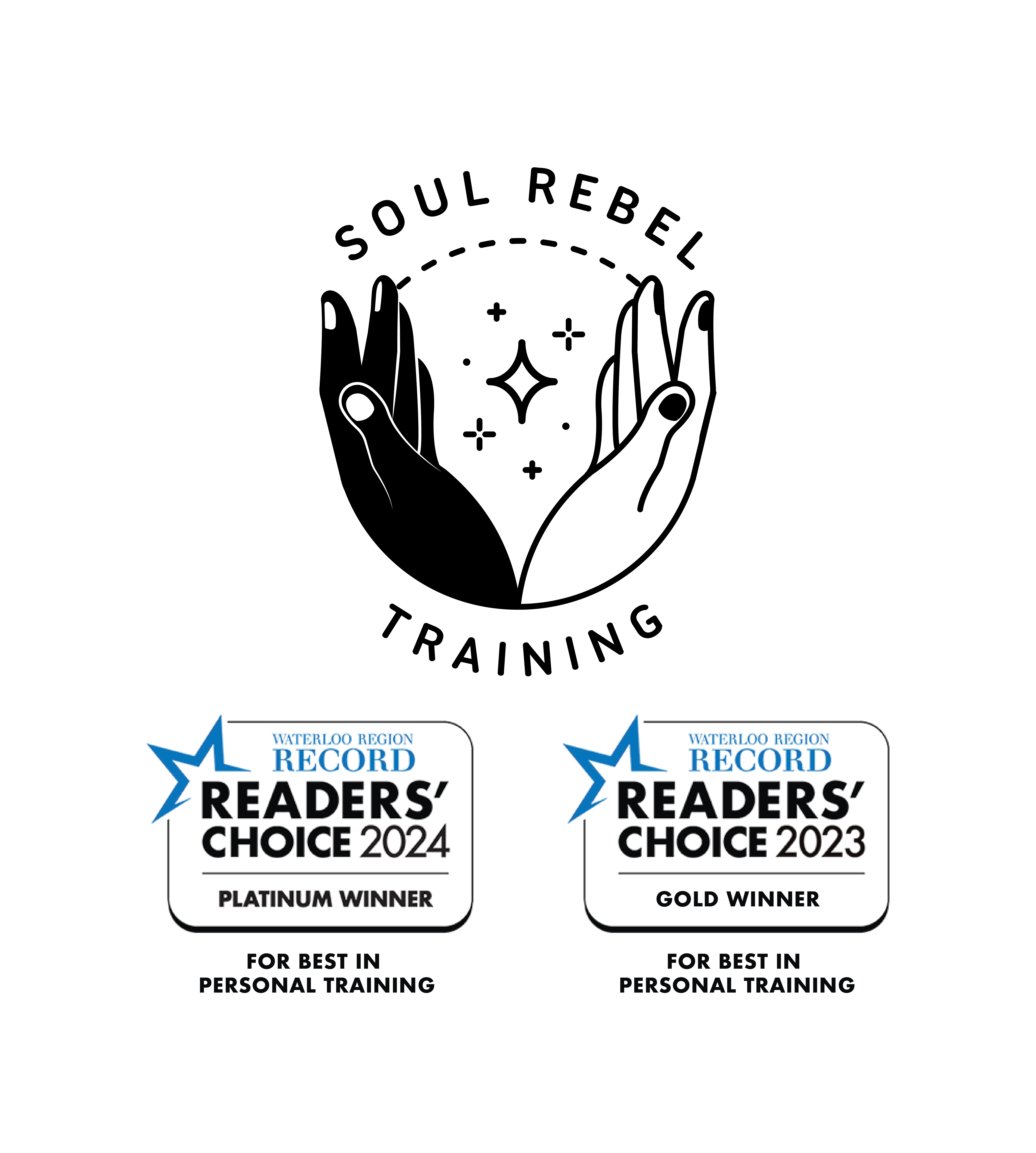 Soul Rebel Training Logo and Readers Choice Awards for 2023 and 2024
